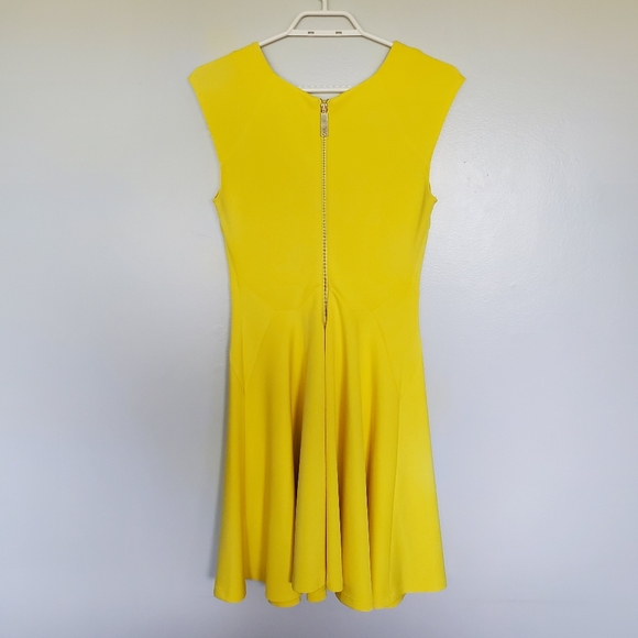 Ted Baker London Sew In Love Neon Yellow Dress 💛 Size 1 - Picture 4 of 14